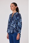 VENICE ZIP BLOUSE - denim prin